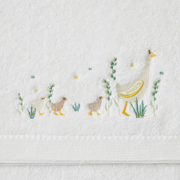Jiggle & Giggle Paddling Ducks Bath Towel & Face Washer in Organza Bag