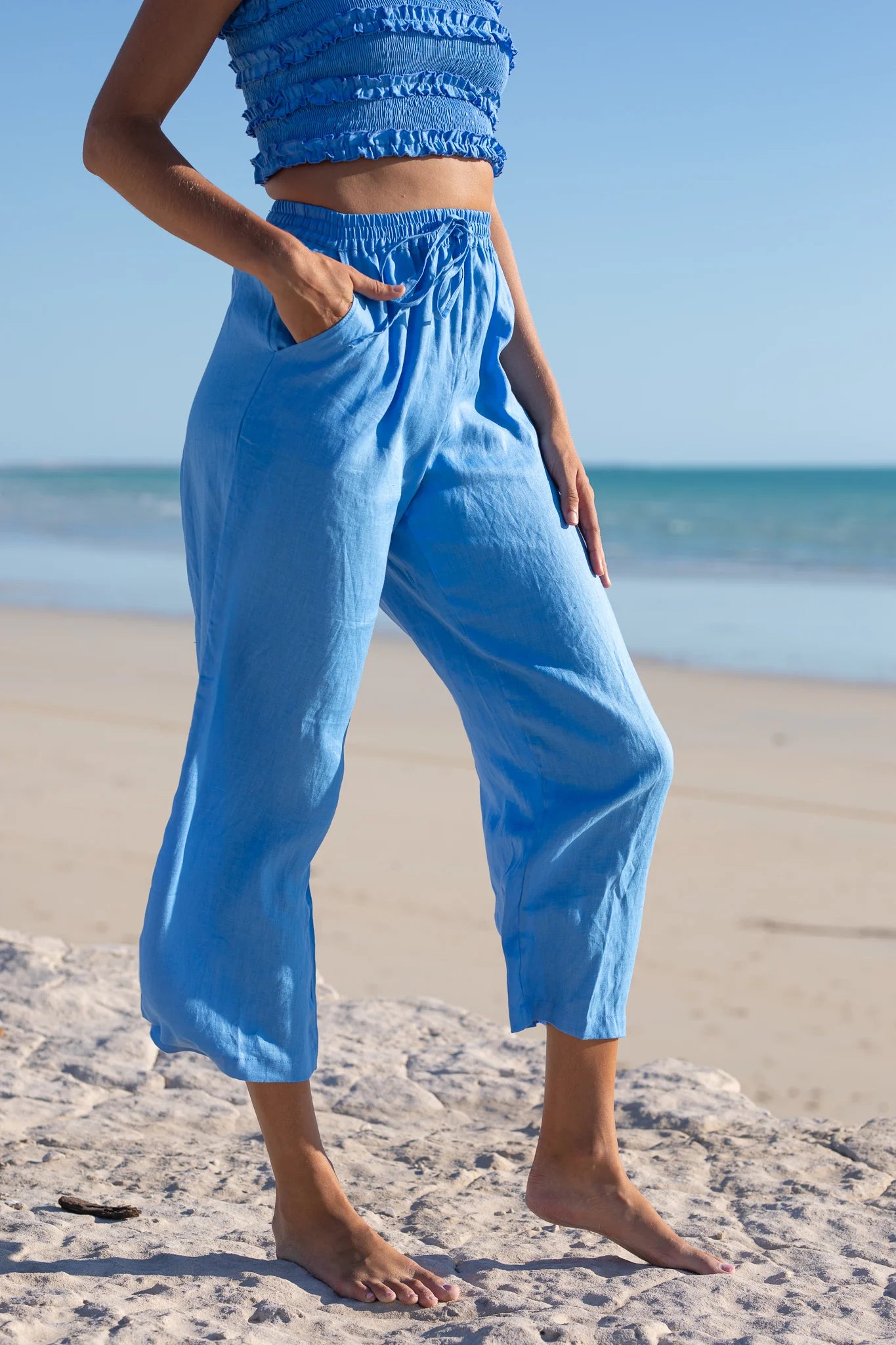 Pops and Co - The Summer Pants in Azure