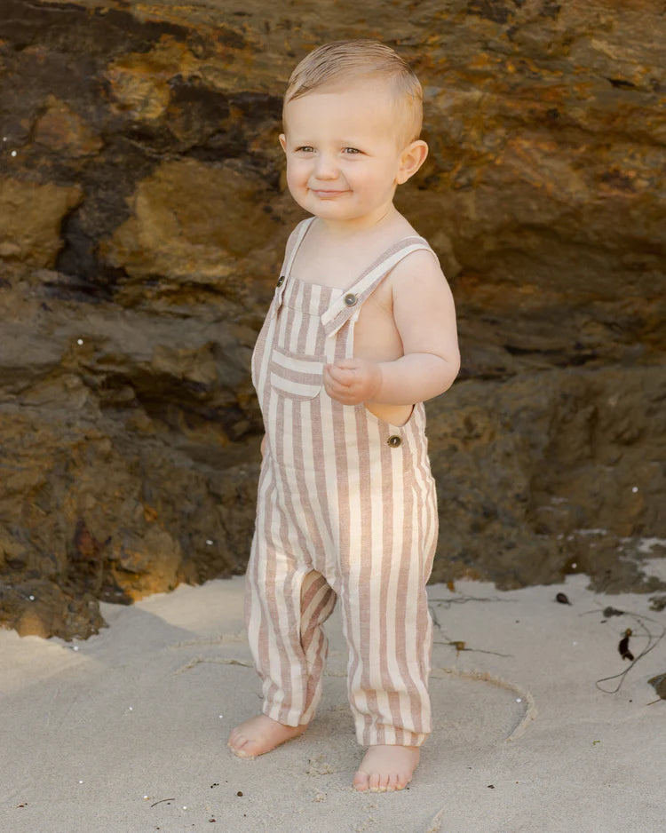 Rylee & Cru Baby Overall || Clay Stripe