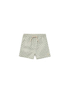 Rylee & Cru Boardshort || Seafoam Check