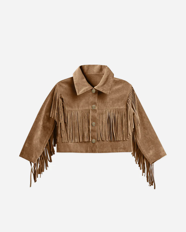 Rylee & Cru Fringe Jacket || Saddle