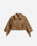 Rylee & Cru Fringe Jacket || Saddle