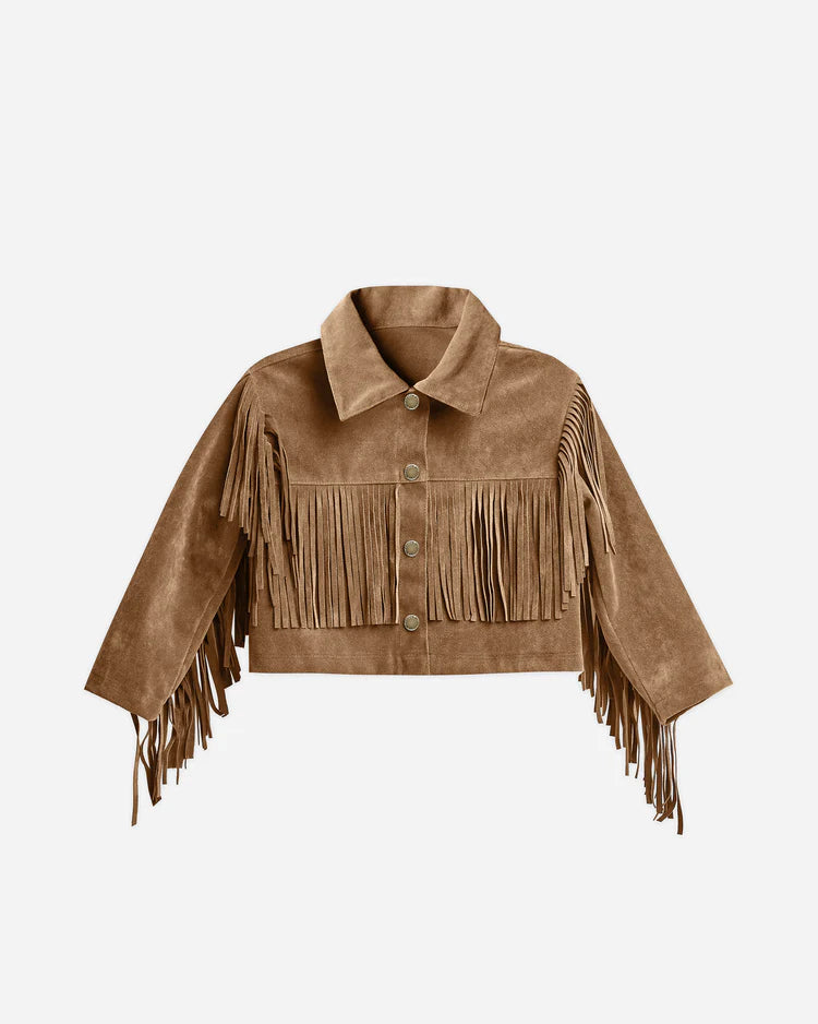 Rylee & Cru Fringe Jacket || Saddle