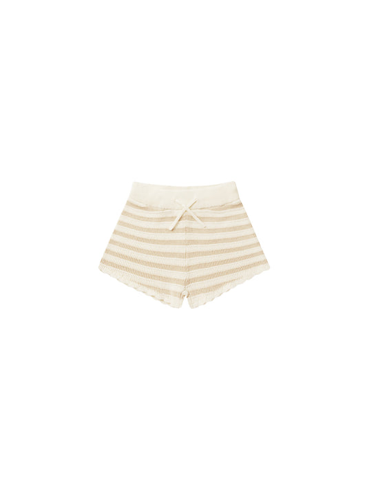 RYLEE & CRU knit shorts || sand stripe
