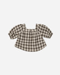 Rylee & Cru Gia Blouse || Charcoal Check