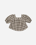 Rylee & Cru Gia Blouse || Charcoal Check