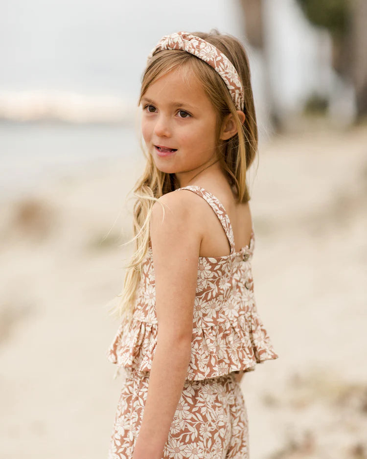 Rylee & Cru Cropped Peplum Tank || Plumeria