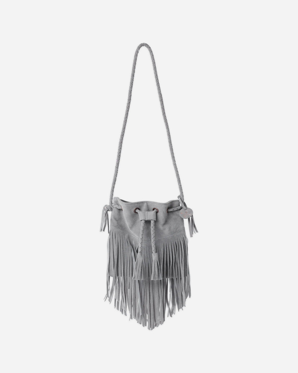 Rylee & Cru Fringe Crossbody Purse || Dusty Blue