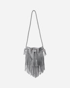 Rylee & Cru Fringe Crossbody Purse || Dusty Blue