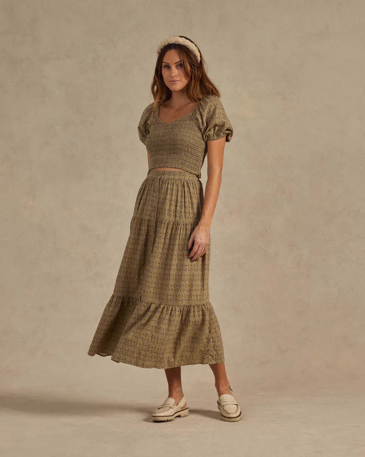 RYLEE + CRU Women's Joelle Skirt | Flower Block