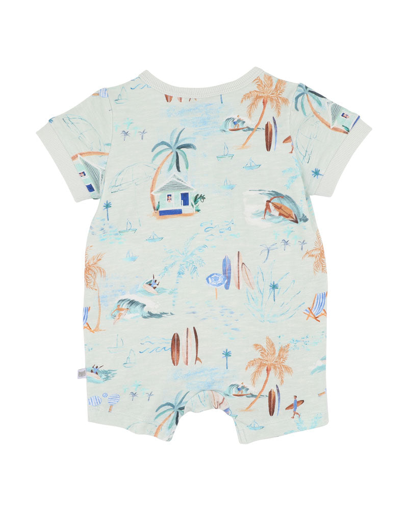 Fox & Finch Surfs Up Short Sleeve Zipsuit