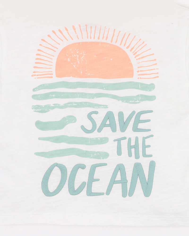 Fox & Finch Surfs Up Save the Ocean Tee