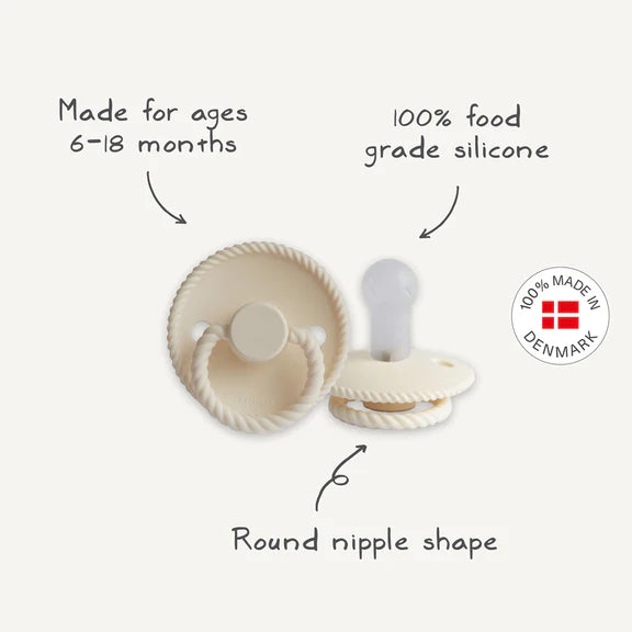 Frigg Rope Pacifier 2 Pack Silicone - Assorted Colours