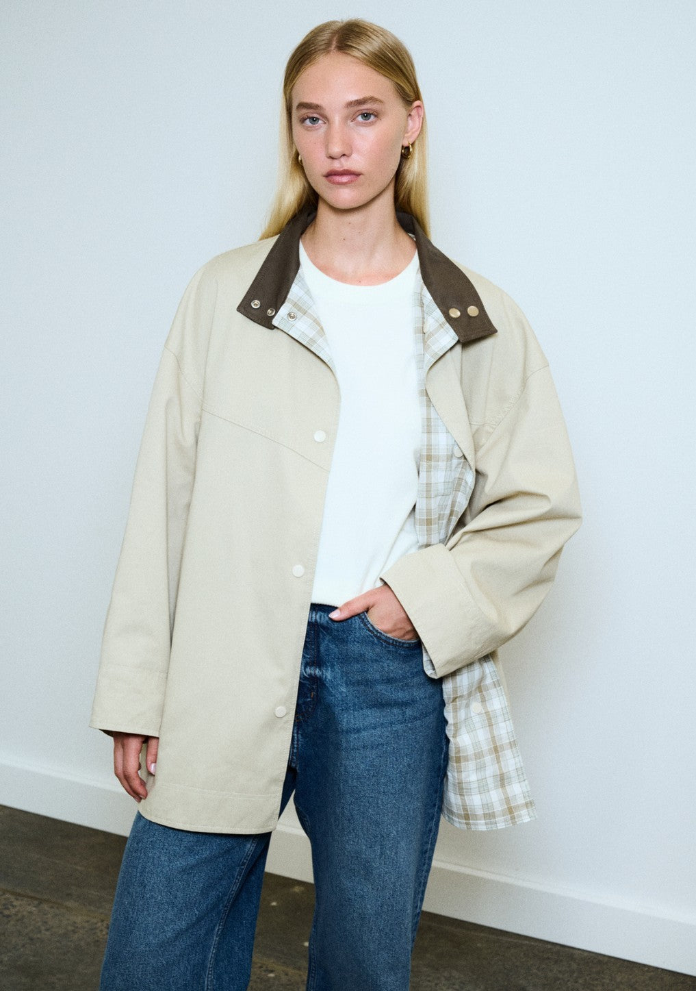 Little Lies Rylan Reversible Parka – Stone/Khaki