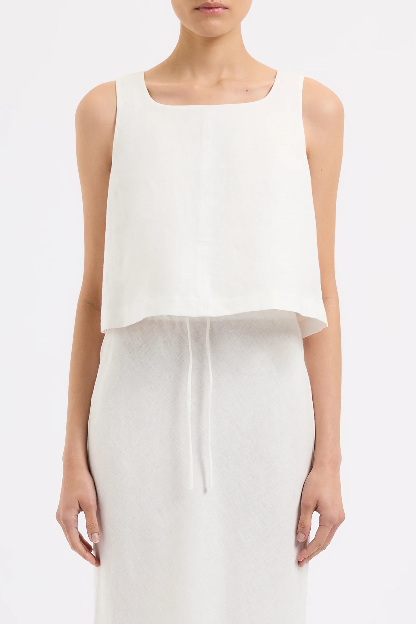 Nude Lucy Thilda Linen Top - White