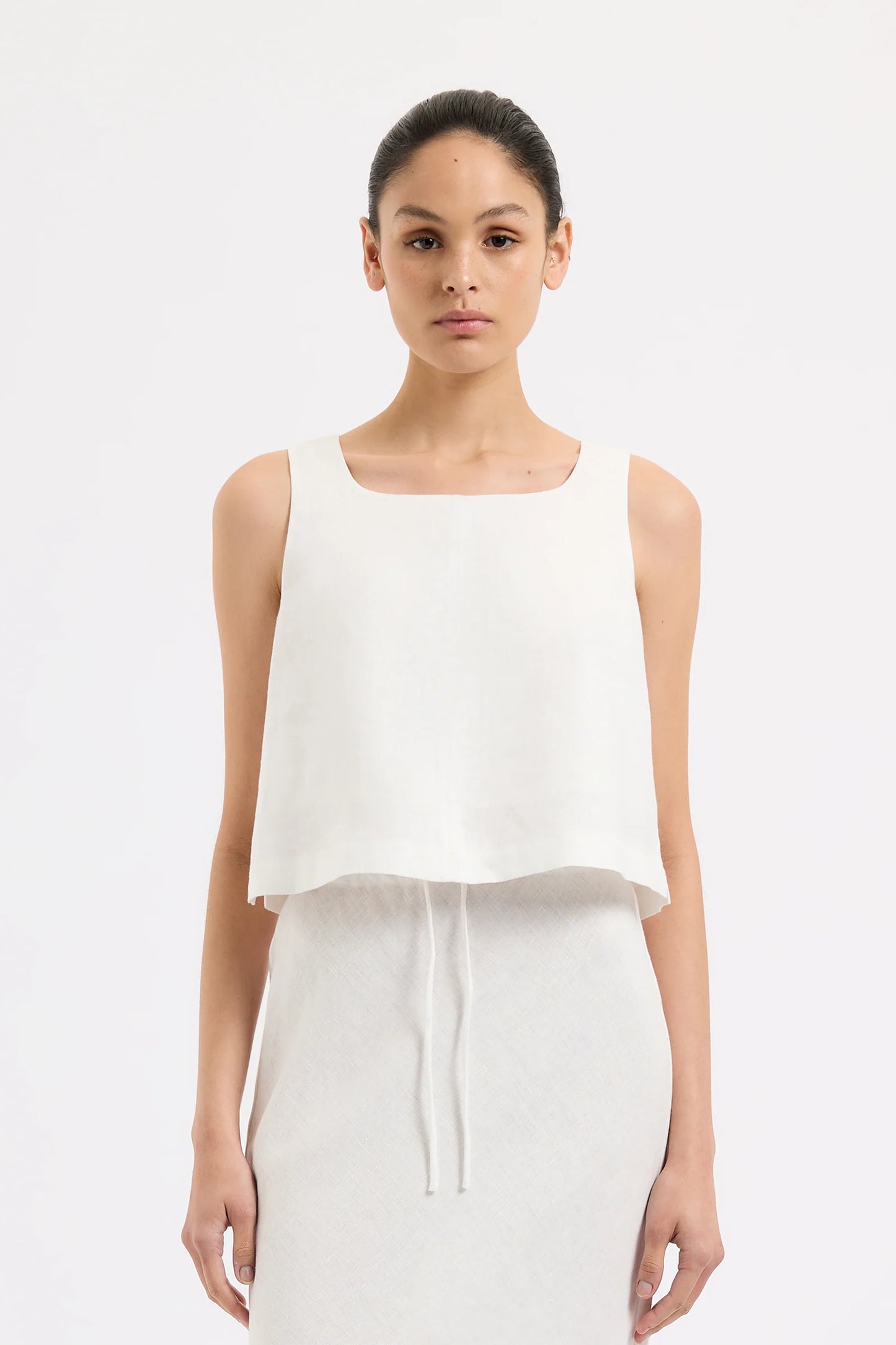 Nude Lucy Thilda Linen Top - White