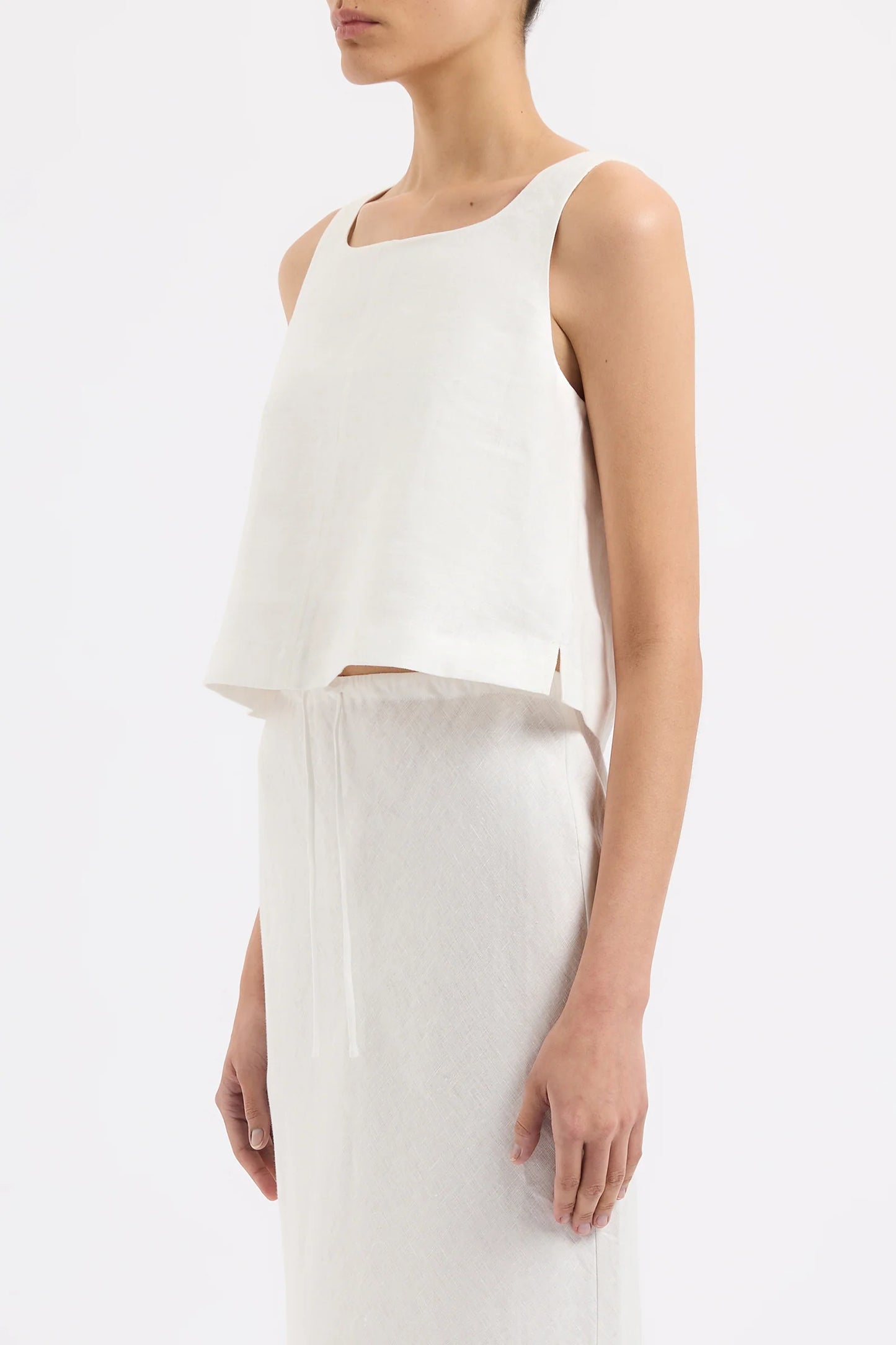 Nude Lucy Thilda Linen Top - White