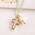 Lauren Hinkley Cross Necklace With Freshwater Pearl