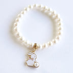 Lauren Hinkley Freshwater Pearl Bunny Charm Bracelet