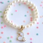 Lauren Hinkley Freshwater Pearl Bunny Charm Bracelet