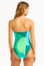 Seafolly - DD Bandeau One Piece - Vivid Green