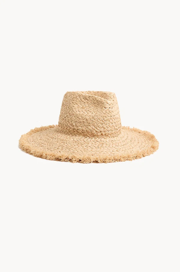 Seafolly - Raffia Fringed Fedora - Sand
