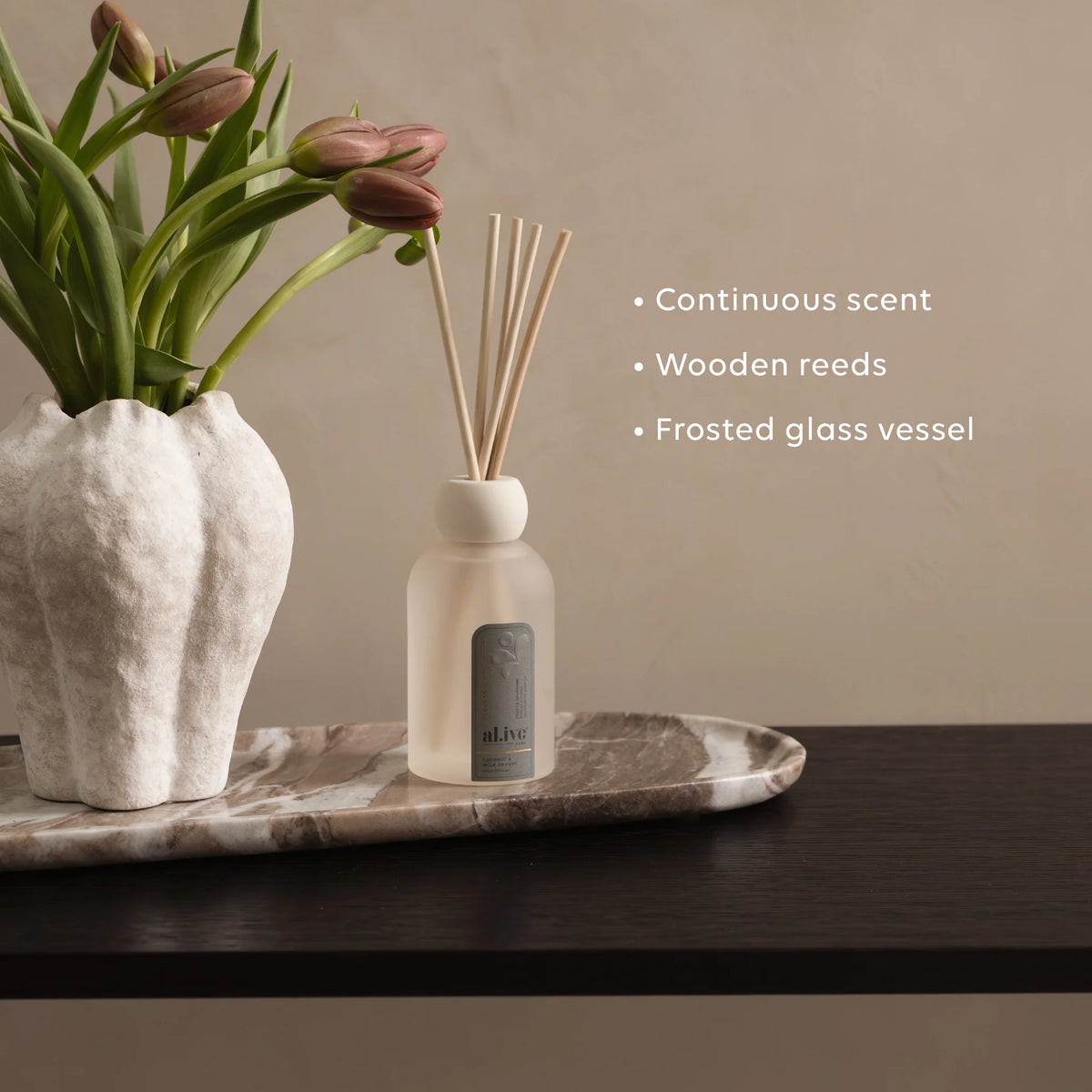 Al.ive Home Coconut & Wild Orange Reed Diffuser