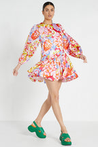 Bohemian Traders Flounce Mini Dress || Sakura Blossom