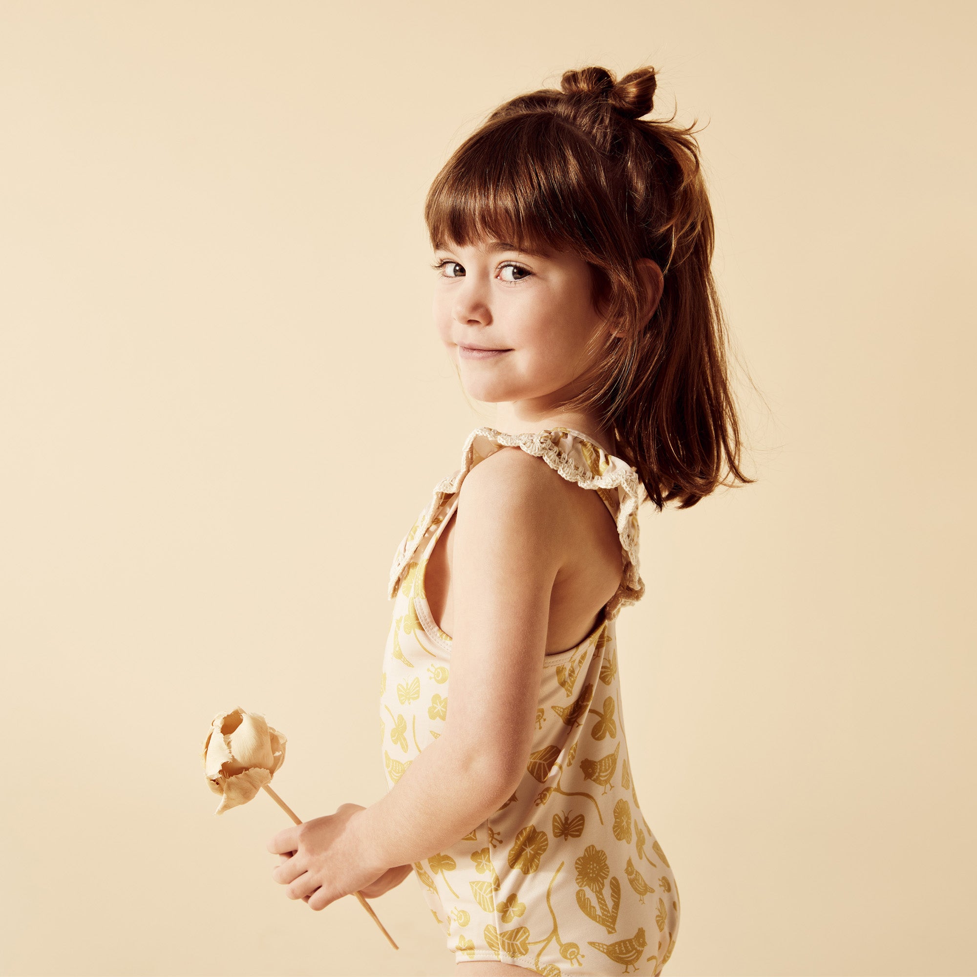 Wilson & Frenchy Goldie Floral Crochet Swimsuit