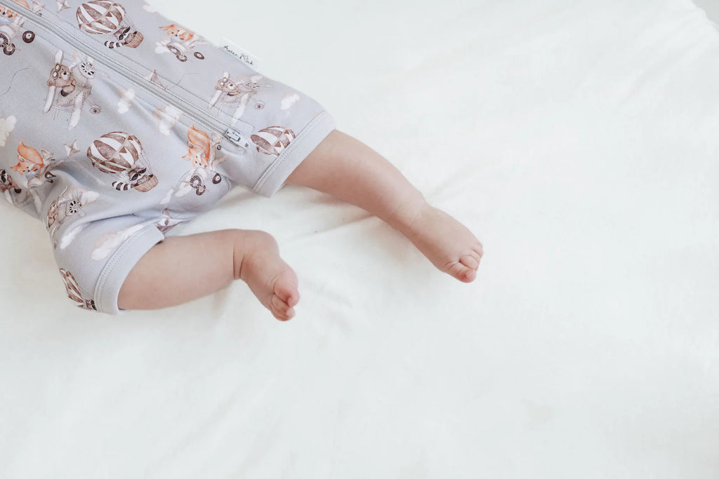 Aster & Oak - Flying Friends SS Zip Romper
