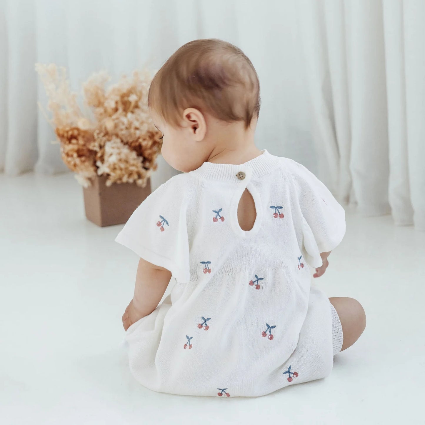 Aster & Oak - Cherry Knit Romper