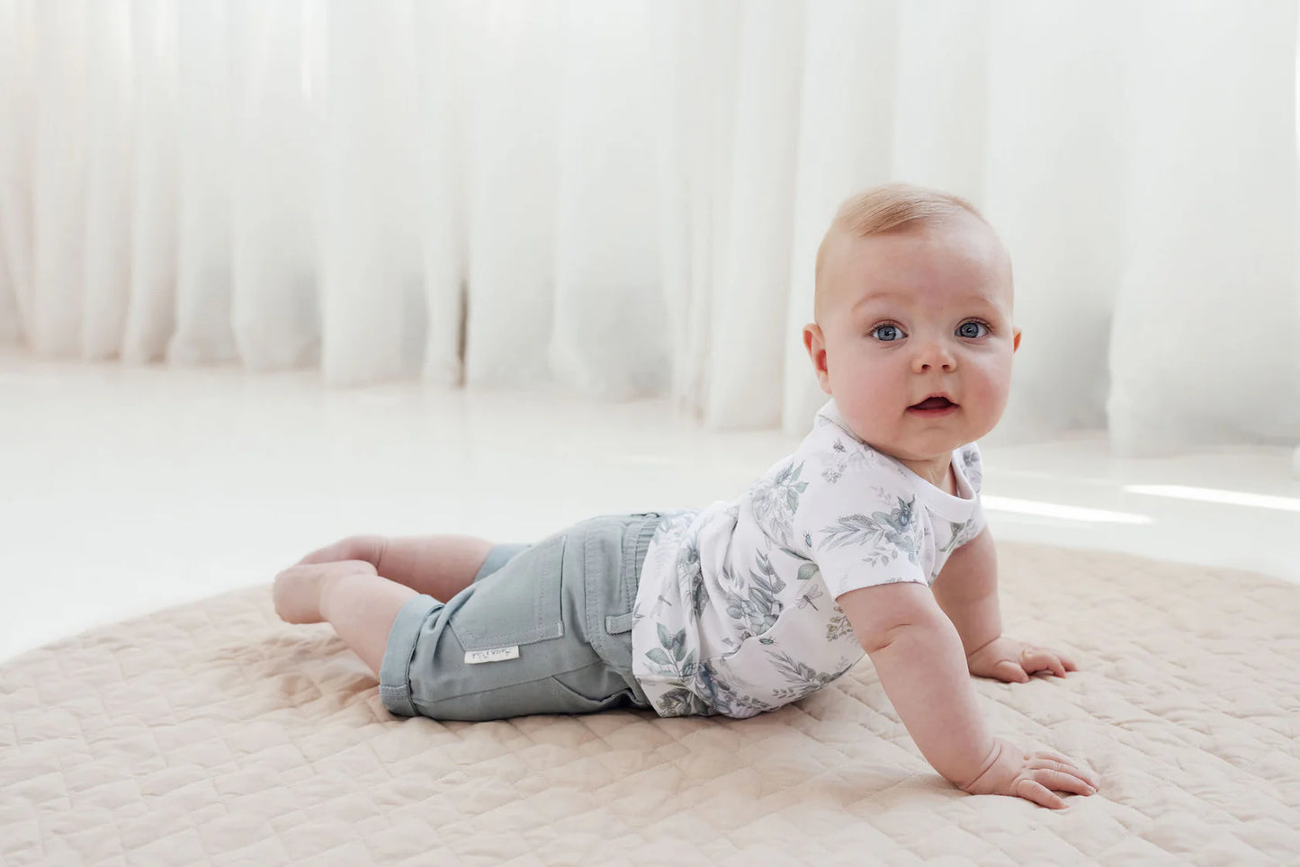Aster and Oak Eucalyptus Twill Shorts