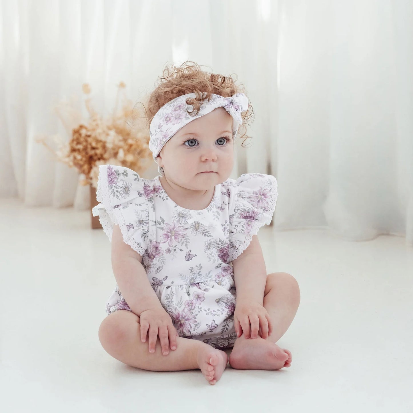 Aster and Oak Daisy Floral Bubble Romper