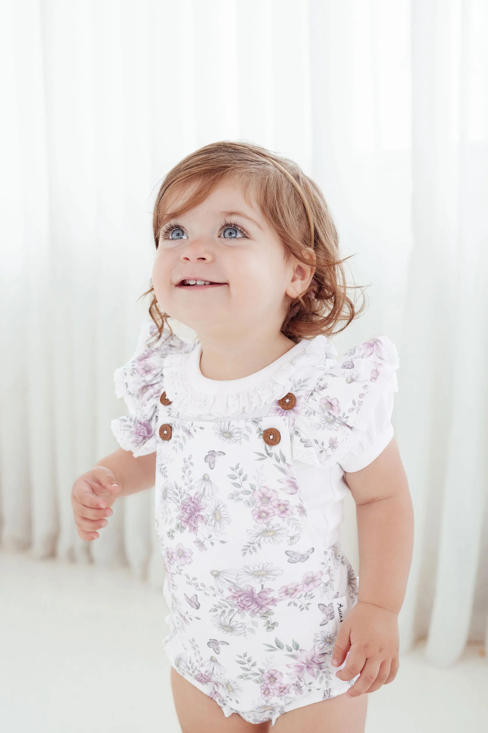 Aster and Oak Daisy Floral Lace Playsuit