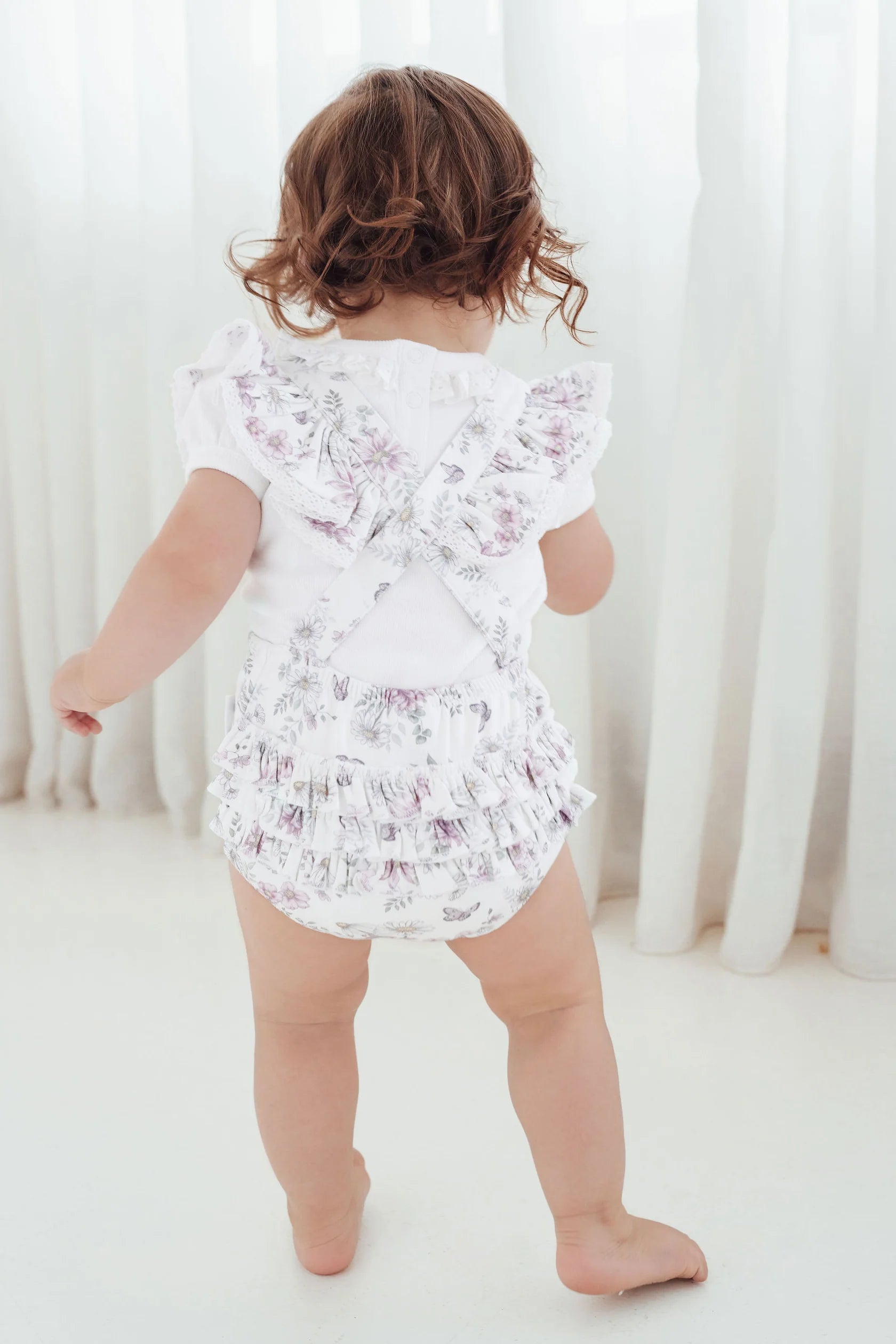 Aster and Oak Daisy Floral Lace Playsuit