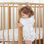 Aster & Oak White Ruffle Puff Top