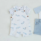 Aster and Oak Under The Sea Henley Overalls