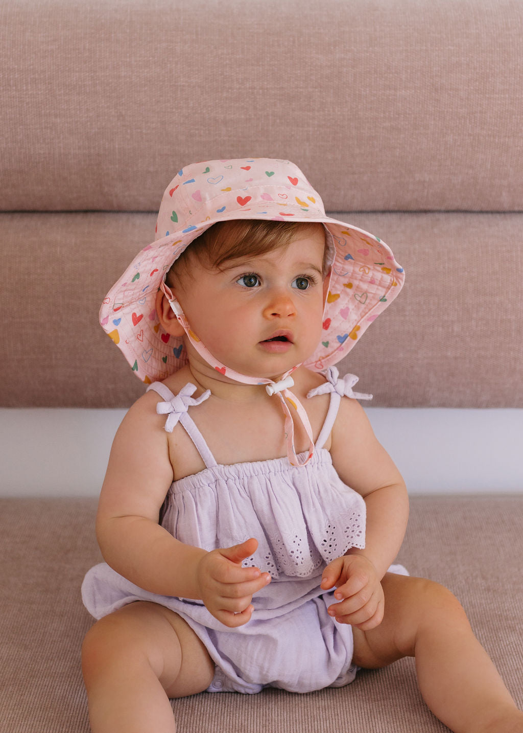 Acorn Wide Brim Infant Hat
