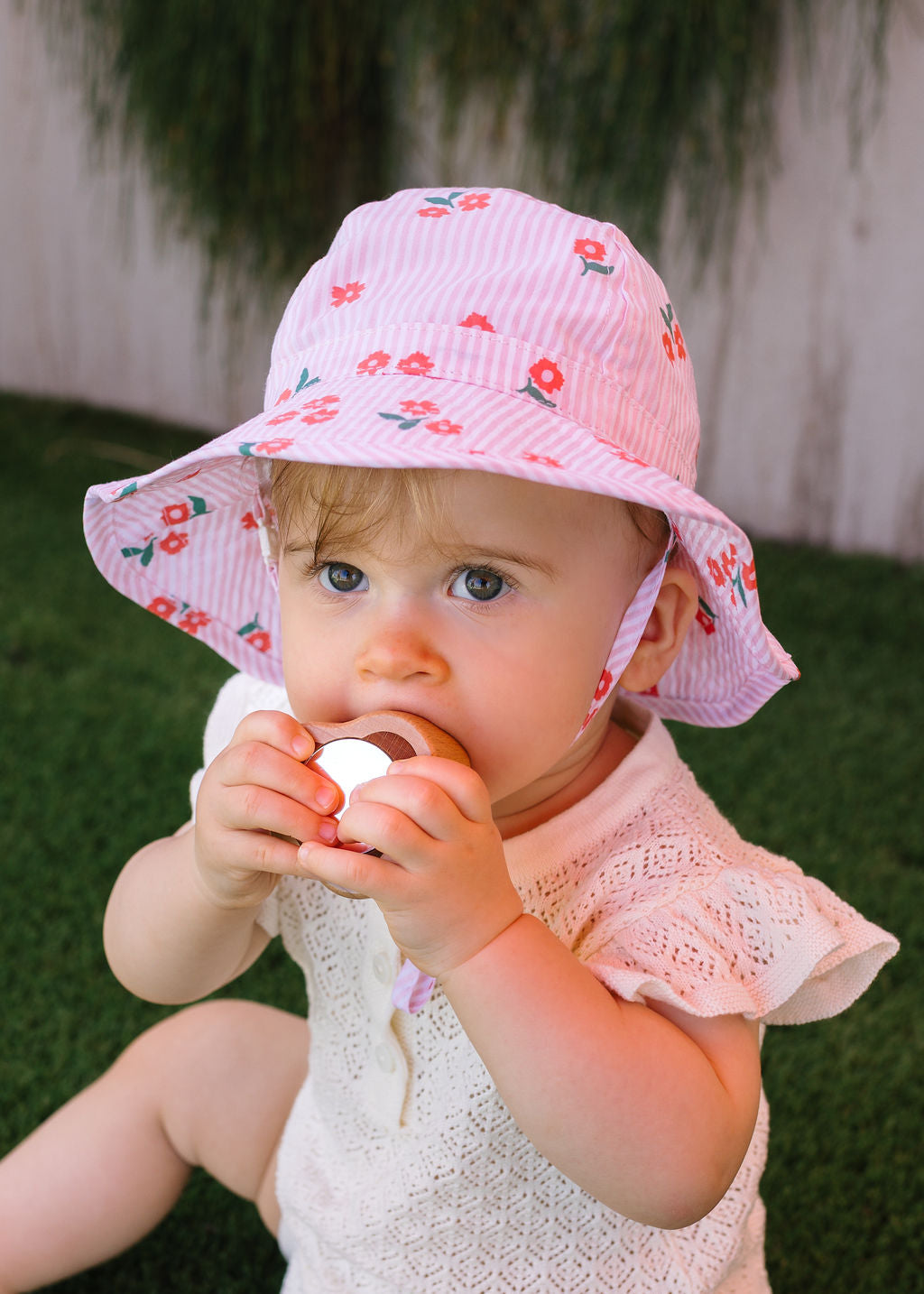 Acorn Wide Brim Infant Hat