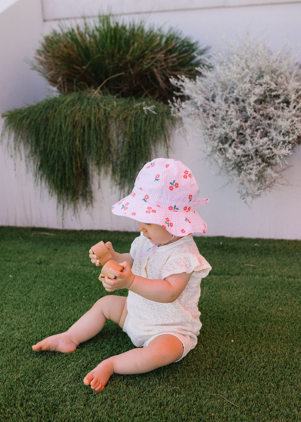 Acorn Wide Brim Infant Hat