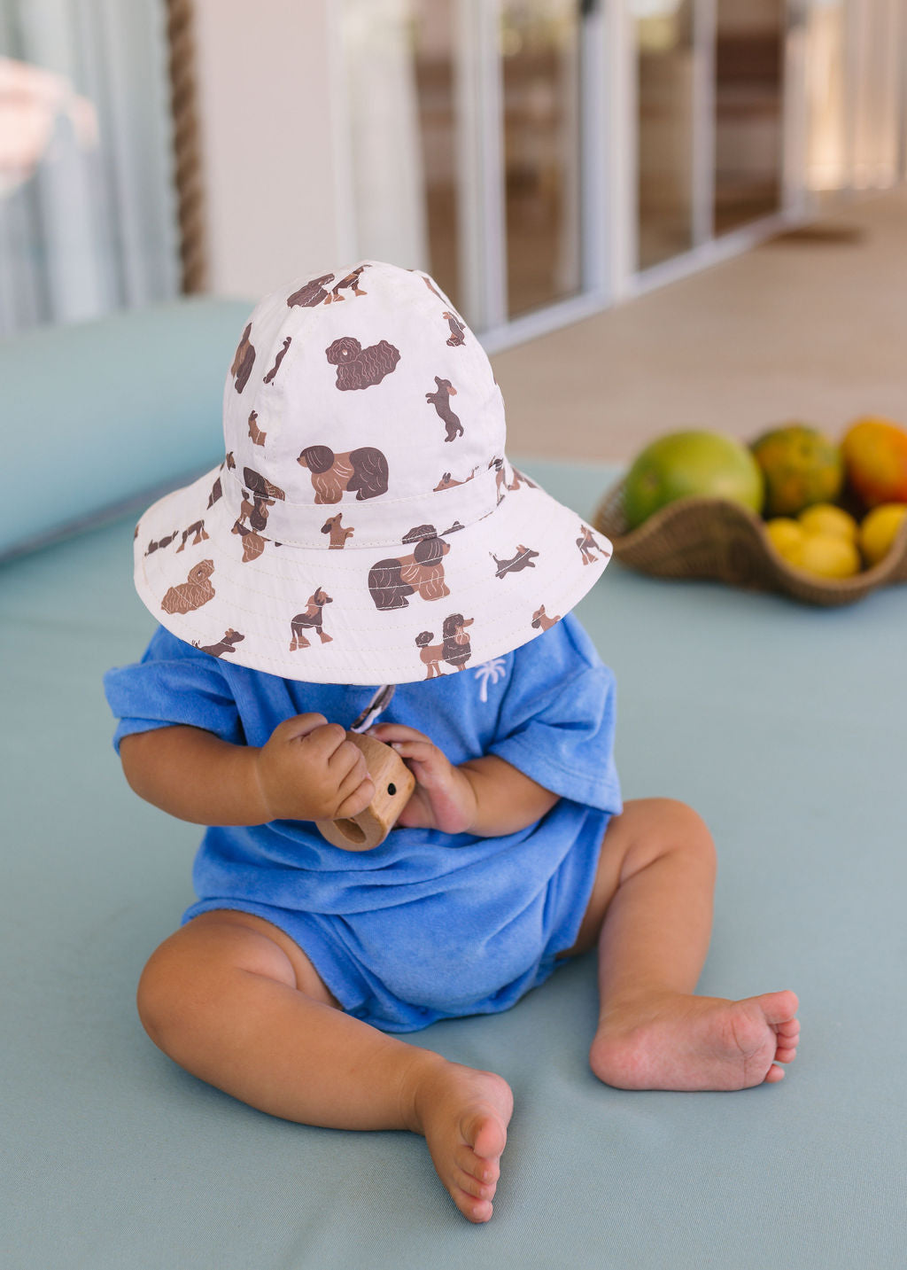 Acorn Wide Brim Infant Hat