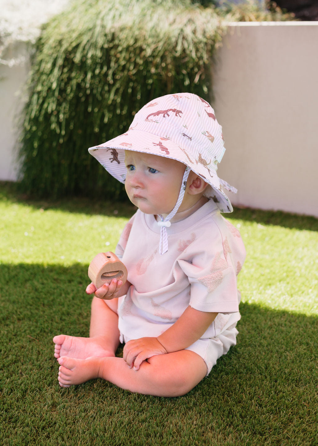Acorn Wide Brim Infant Hat