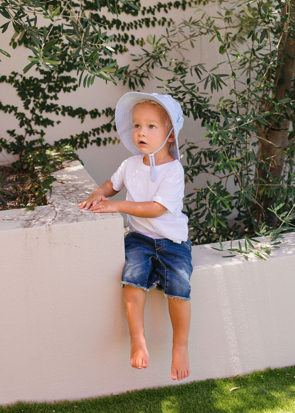 Acorn Blue Sprinkle Soft Jersey Bucket Hat