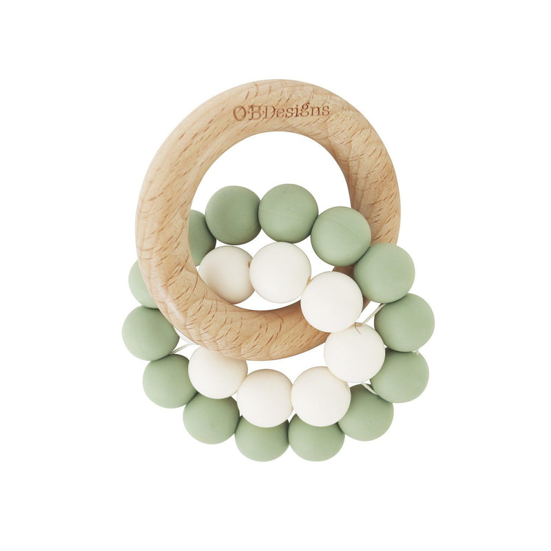 OB Designs Beechwood Silicone Toy Teether