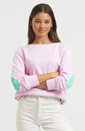 Est 1971- Classic Cotton Sweatshirt- Powder Pink/ Apple Green