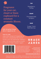 Grace & James Raspberry & Pomegranate - Felt Air Freshener