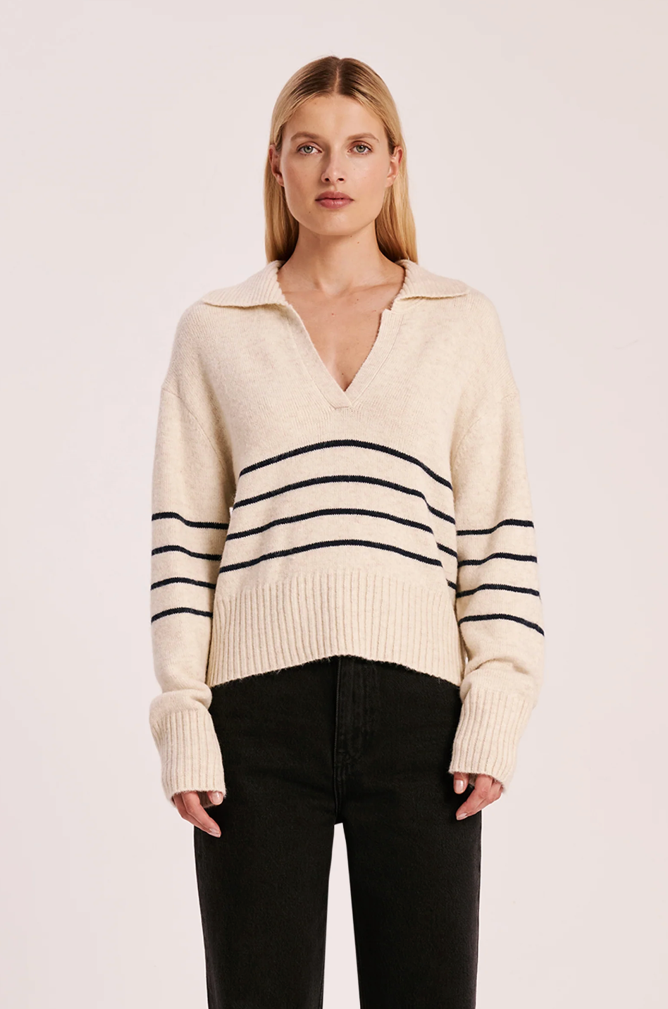 Nude Lucy Logan Rugby Knit Cloud Stripe