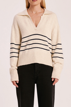 Nude Lucy Logan Rugby Knit Cloud Stripe