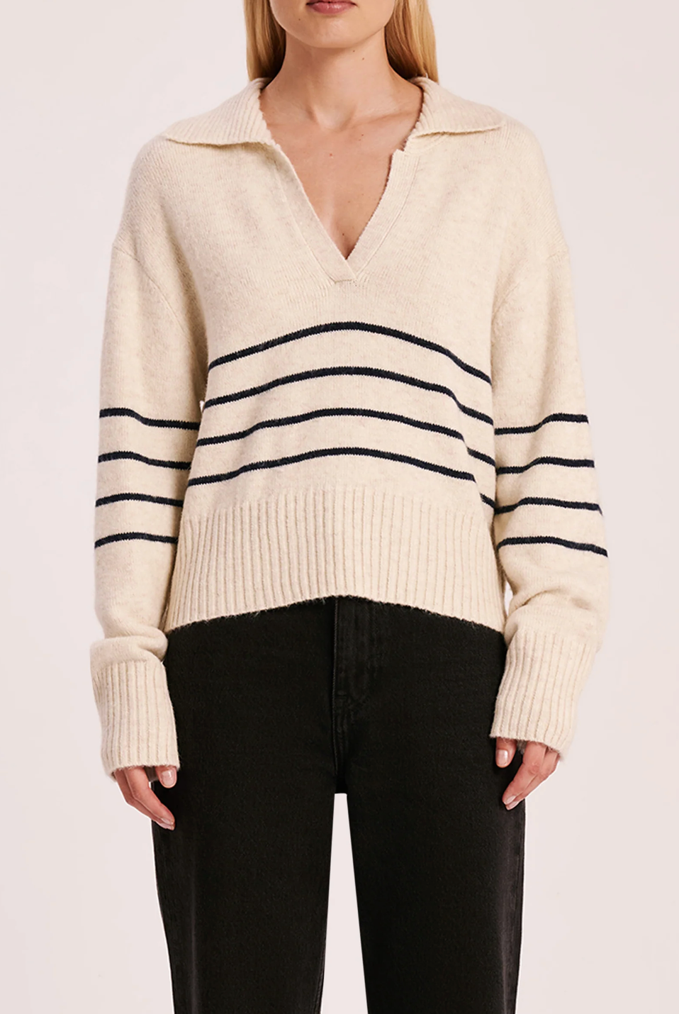 Nude Lucy Logan Rugby Knit Cloud Stripe