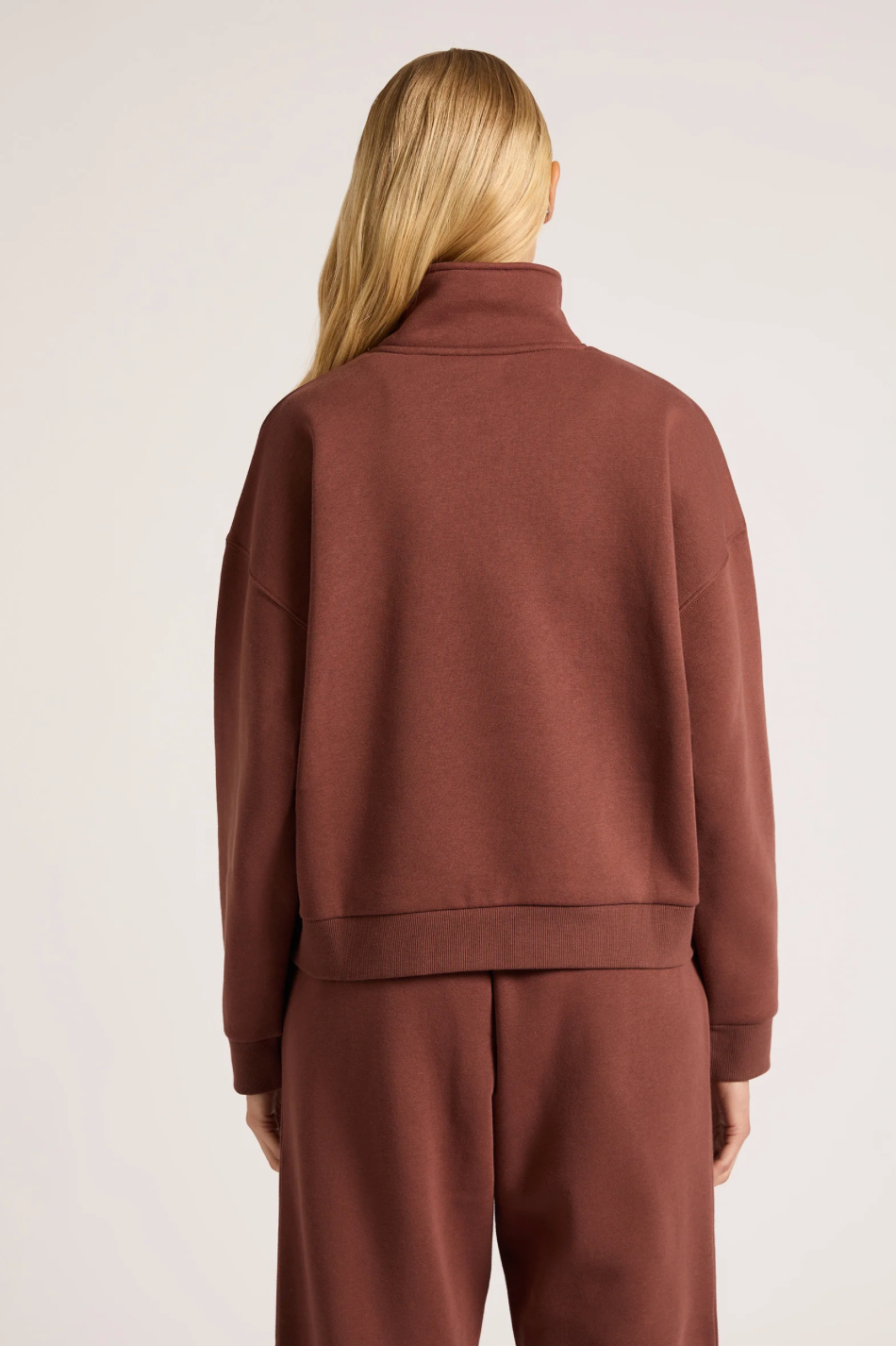 Nude Lucy Carter Classic Zip Front Sweat Wine